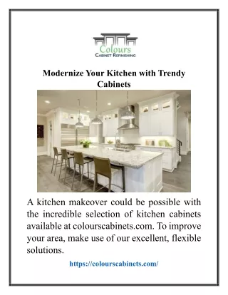 Modernize Your Kitchen with Trendy Cabinets