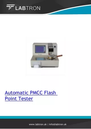 automatic pmcc flash point tester