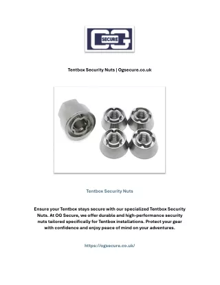 tentbox security nuts ogsecure co uk