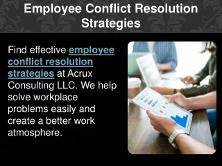 Employee Conflict Resolution Strategies