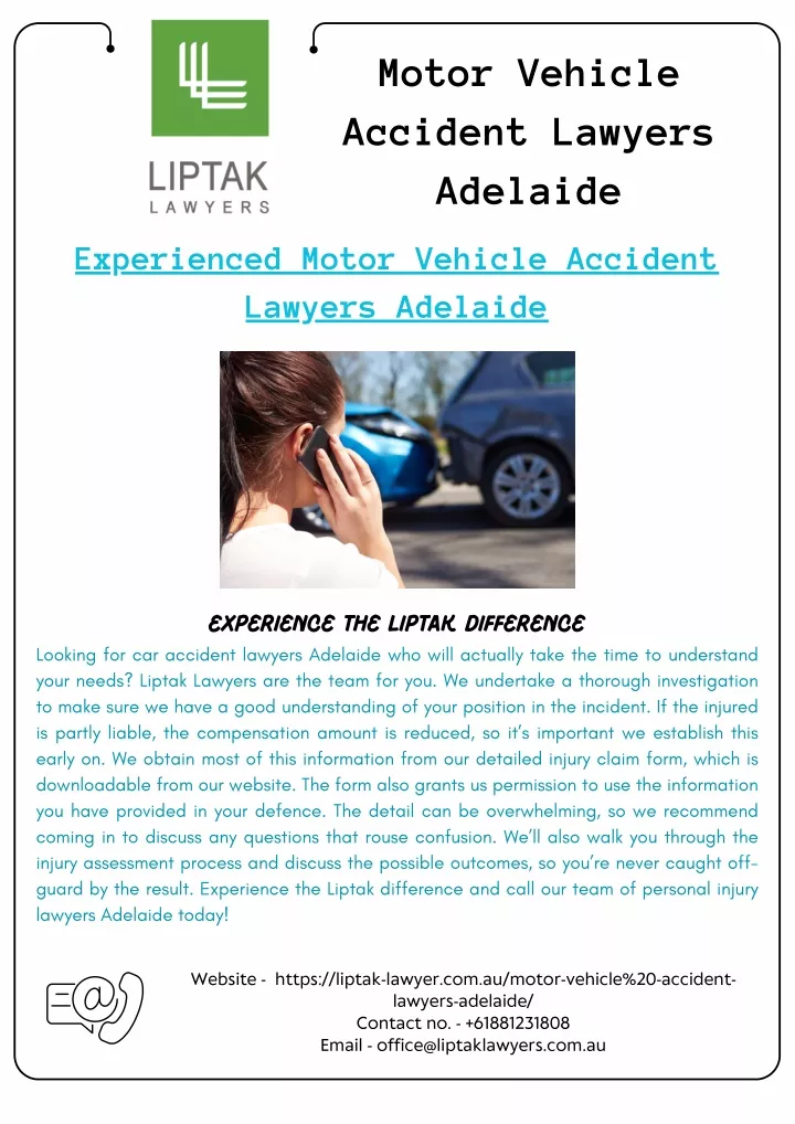 motor vehicle accident lawyers adelaide