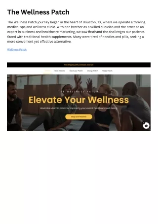 the wellness patch