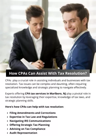 How CPAs Can Assist With Tax Resolution?