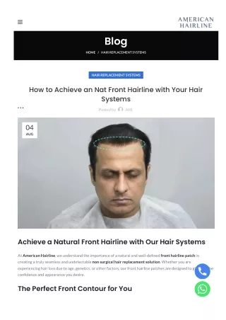 How to Achieve an Nat Front Hairline with Your Hair Systems