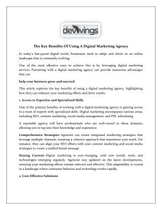 Top Benefits of Partnering with a Digital Marketing Agency
