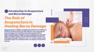 Can Acupuncture help with Nerve Damage?