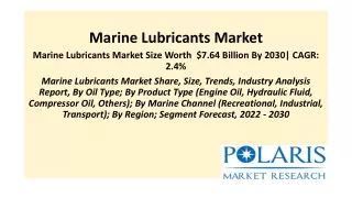 Marine Lubricants Market