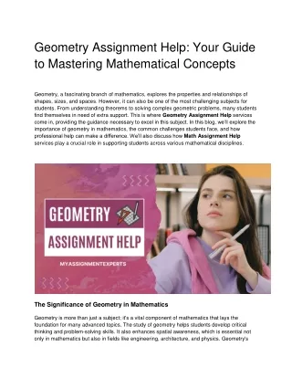 geometry assignment help your guide to mastering