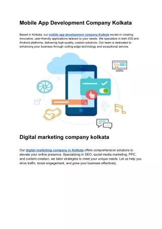 mobile app development company kolkata