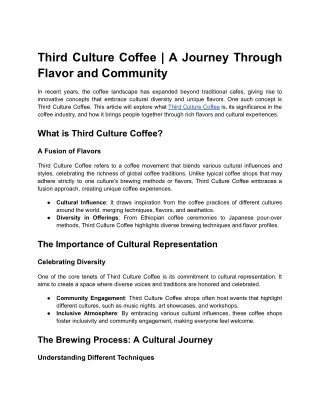 Third Culture Coffee