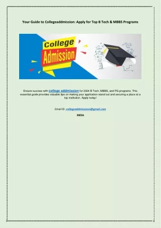 your guide to collegeaddmission apply