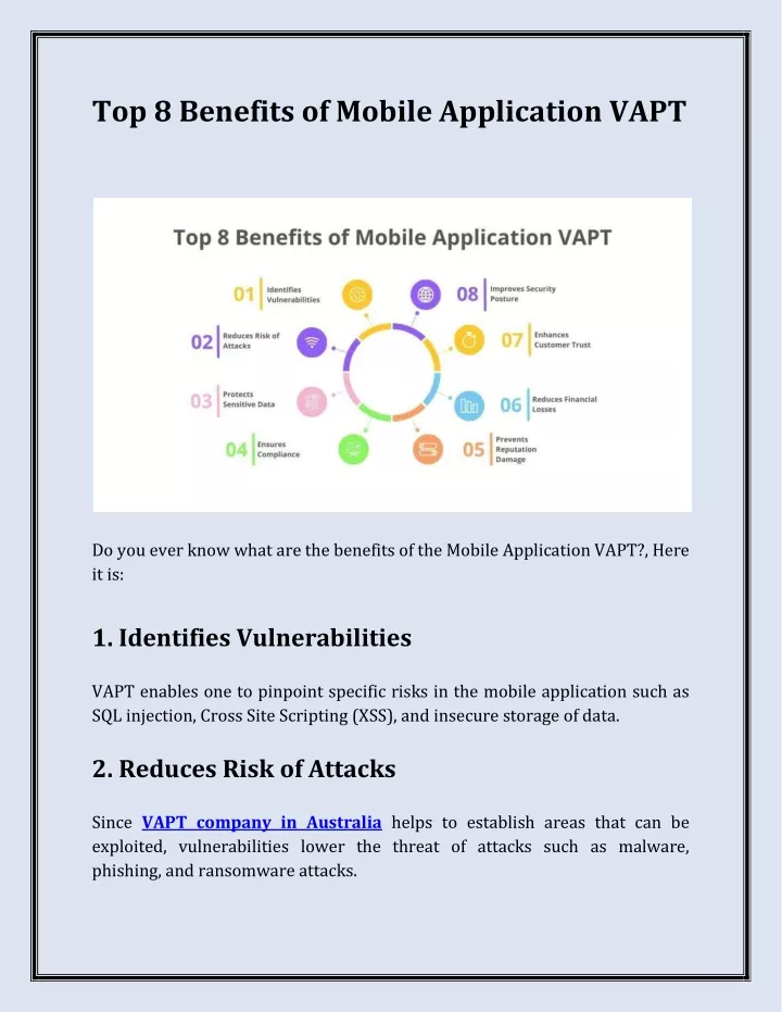 top 8 benefits of mobile application vapt