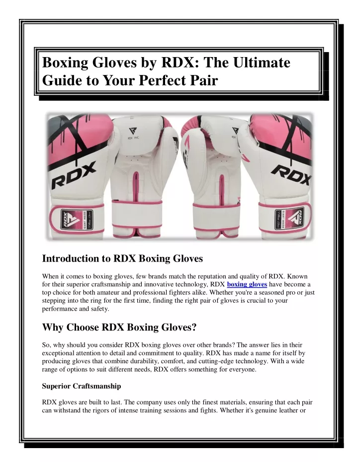 boxing gloves by rdx the ultimate guide to your