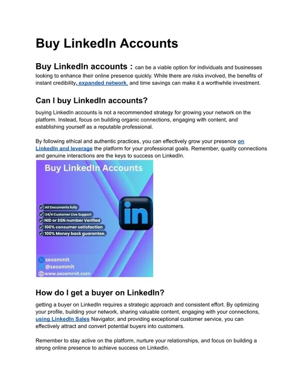 PPT - Buy LinkedIn Accounts PowerPoint Presentation, free download - ID ...