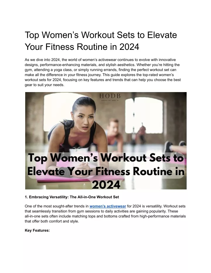 top women s workout sets to elevate your fitness