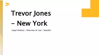 Trevor Jones - New York - A Forward-Thinking Planner