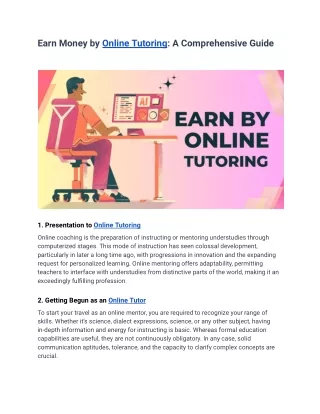 Earn Money by Online Tutoring_ A Comprehensive Guide