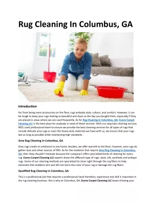 Rug Cleaning In Columbus, GA