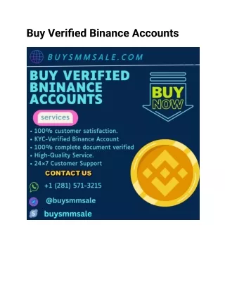 Buy Verified Binance Accounts - Fast Delivery & Full Documents