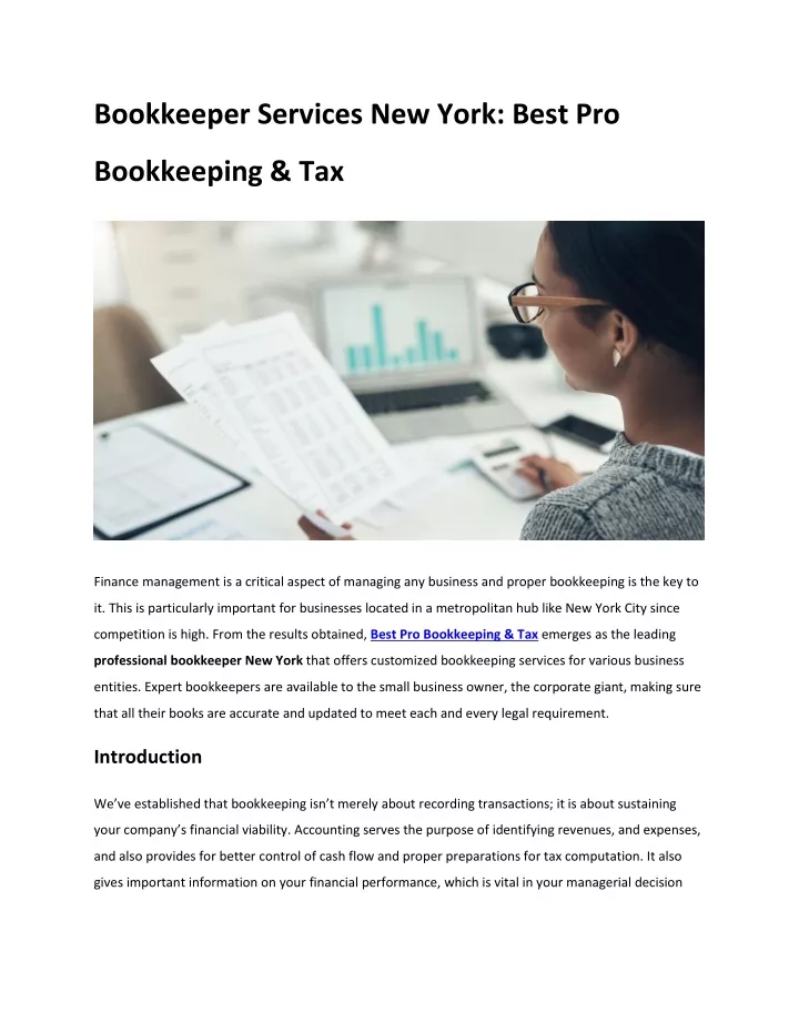 bookkeeper services new york best pro