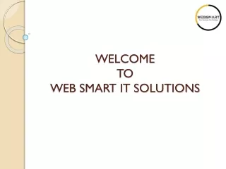 welcome to web smart it solutions