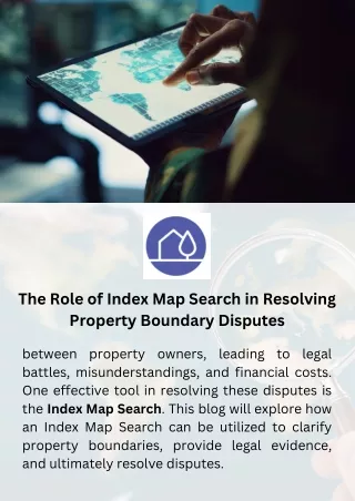 The Role of Index Map Search in Resolving Property Boundary Disputes