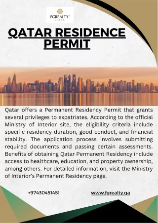 Qatar Residence Permit