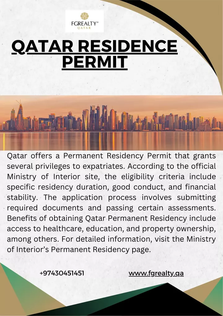 qatar residence permit