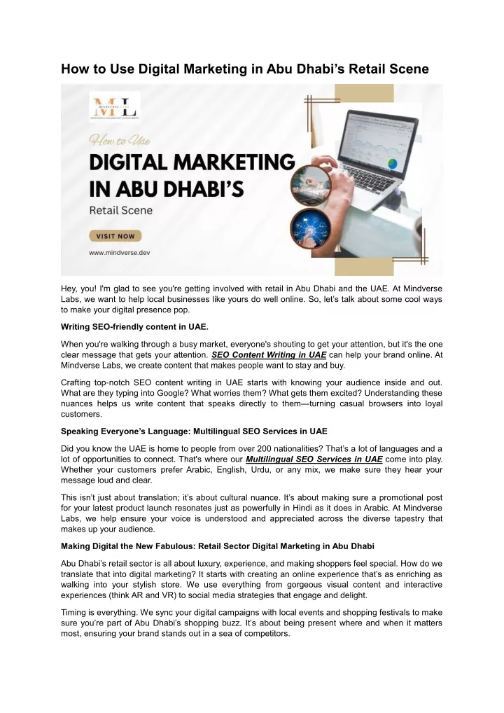 how to use digital marketing in abu dhabi