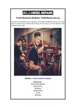 truck mechanic brisbane bellsdiesel com au