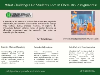 what challenges do students face in chemistry