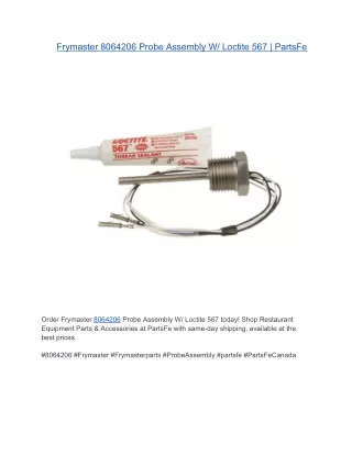 Frymaster 8064206 Probe Assembly W/ Loctite 567 | PartsFe