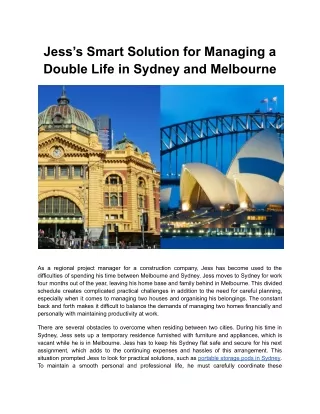 jess s smart solution for managing a double life