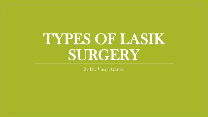 types of lasik surgery