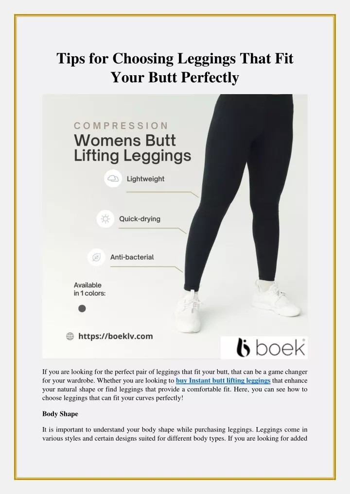 tips for choosing leggings that fit your butt