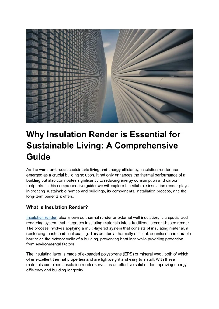 Curated visual reference: Gallery Detail: Ppt Why Insulation Render Is Essential For Sustainable Living A