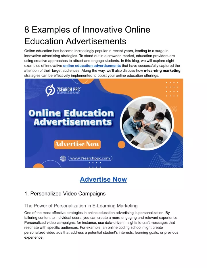 8 examples of innovative online education