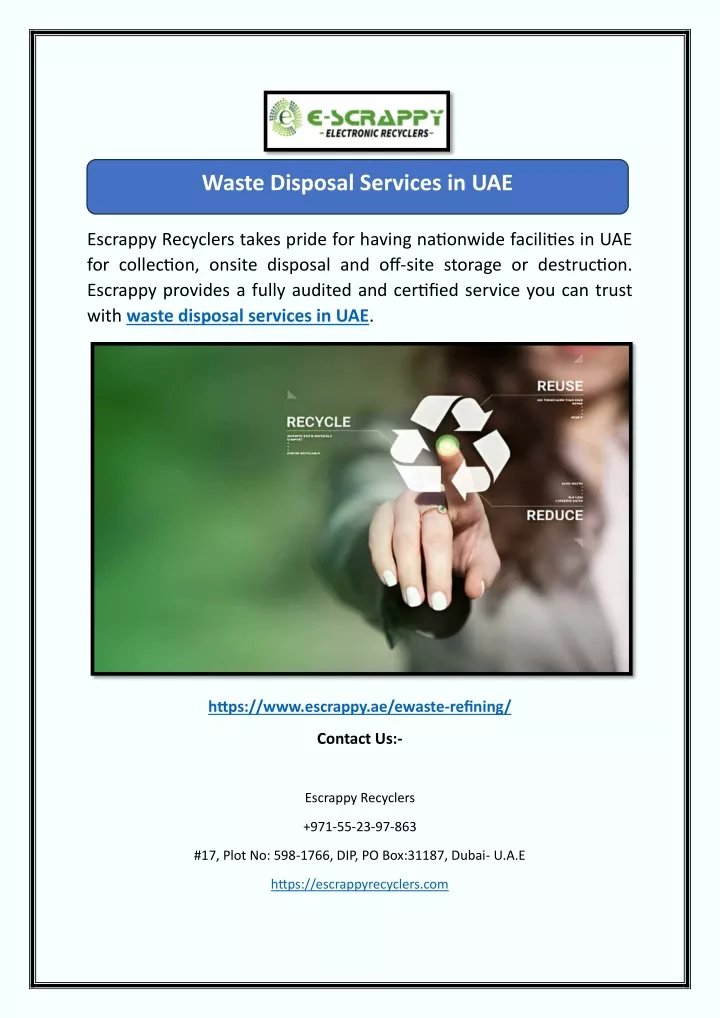 waste disposal services in uae