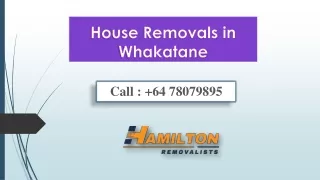 House Removals in Whakatane