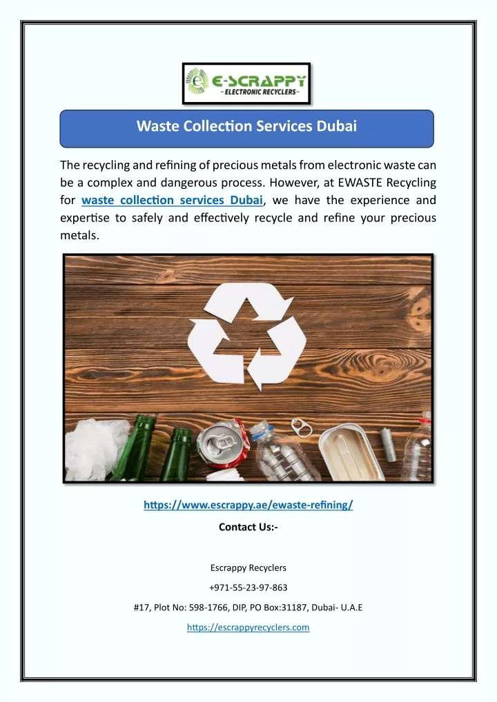 waste collection services dubai