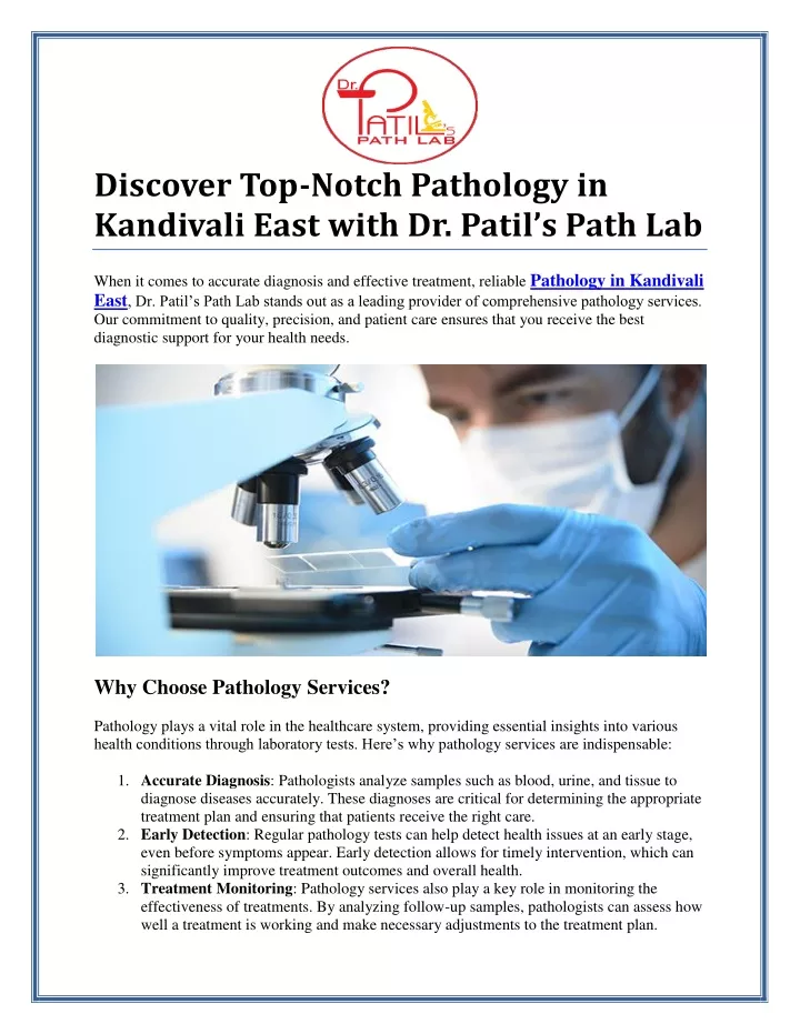 discover top notch pathology in kandivali east