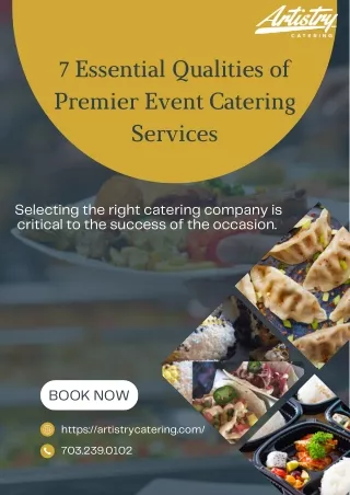 7 Essential Qualities of Premier Event Catering Services