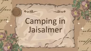 Desert camp in khuri Jaisalmer  PPT 01