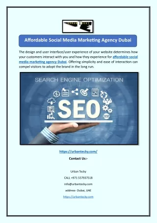 Affordable Social Media Marketing Agency Dubai