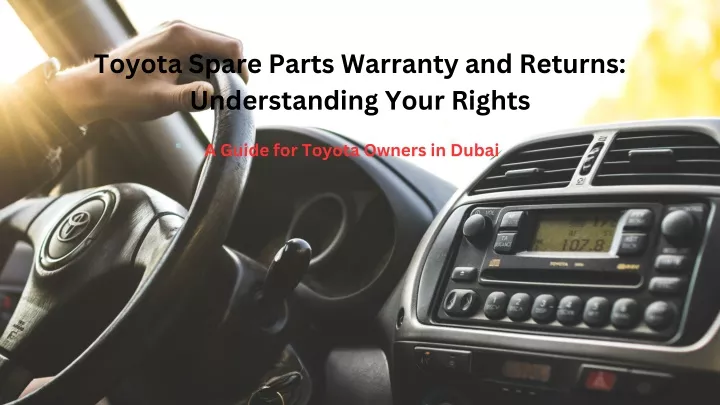 toyota spare parts warranty and returns