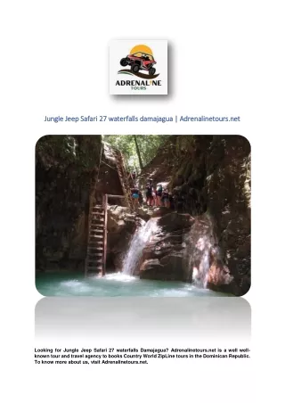 Jungle Jeep Safari 27 waterfalls damajagua | Adrenalinetours.net