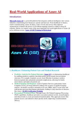 real world applications of azure ai