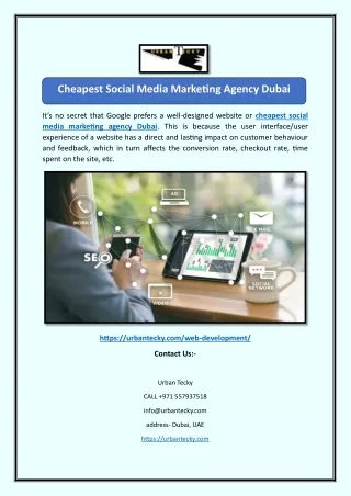 Cheapest Social Media Marketing Agency Dubai