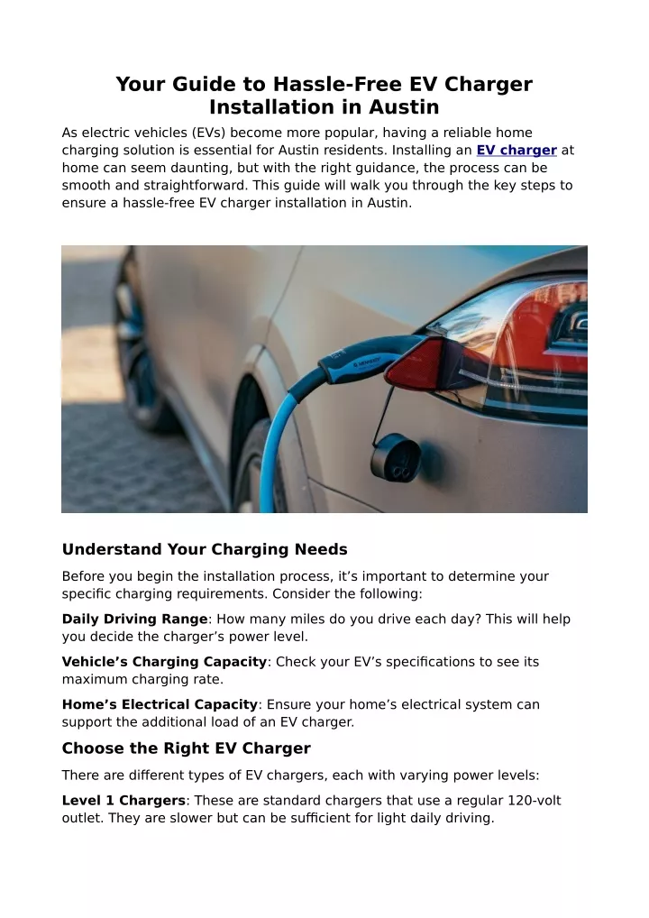 your guide to hassle free ev charger installation