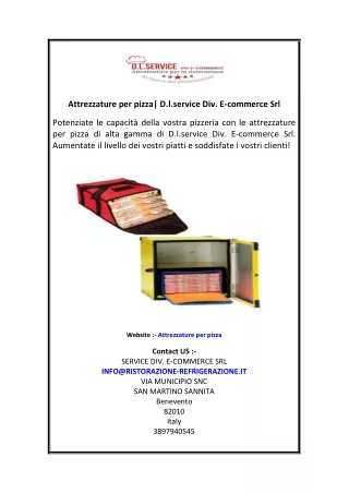 attrezzature per pizza d l service div e commerce